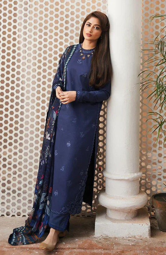 3-Piece Unstitched Embroidered Lawn Suit Eid Special
