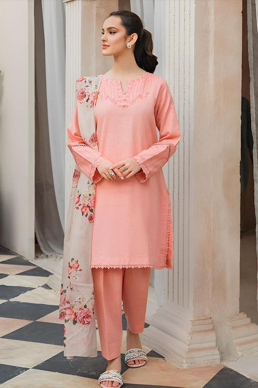 3-Piece Women's Unstitched Embroidered Suit