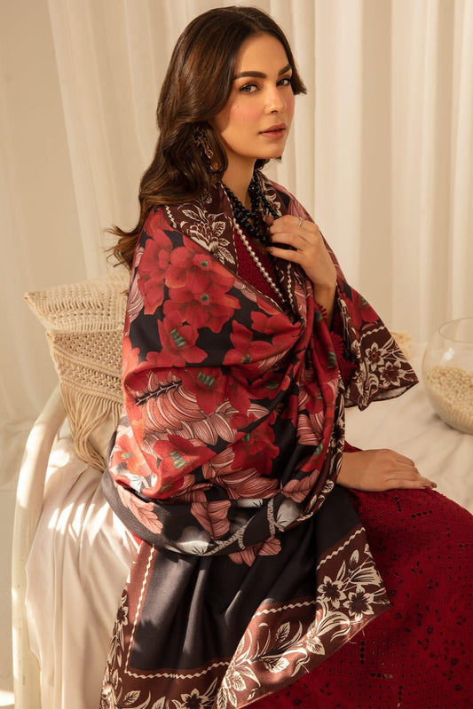 3-Piece Women's Unstitched Embroidered Suit  Premium Eid Collection | Fashion Kahani