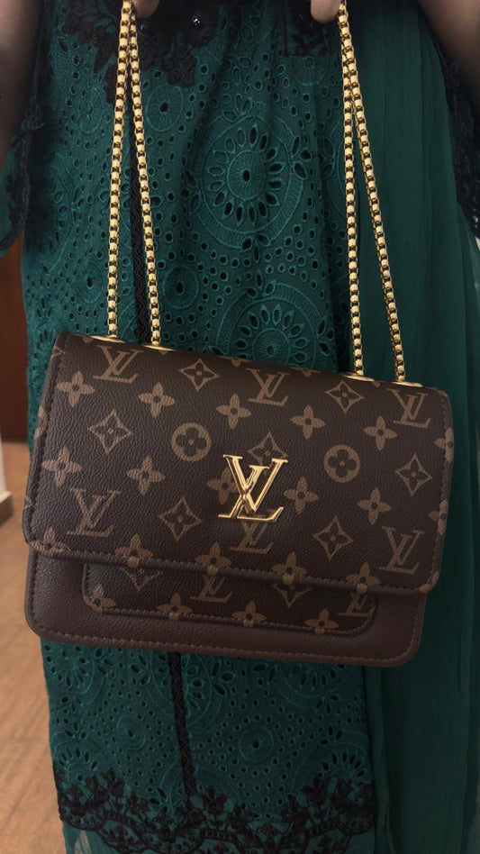Stylish Women's Brown PU Leather Crossbody Bag