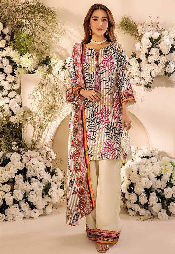 3Pc Digital Printed Unstitched Suit