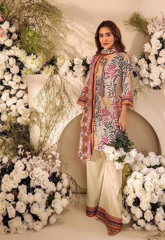 3Pc Digital Printed Unstitched Suit